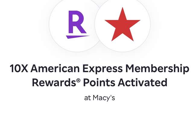 Rakuten: 10X American Express Membership Rewards points activated at Macy's